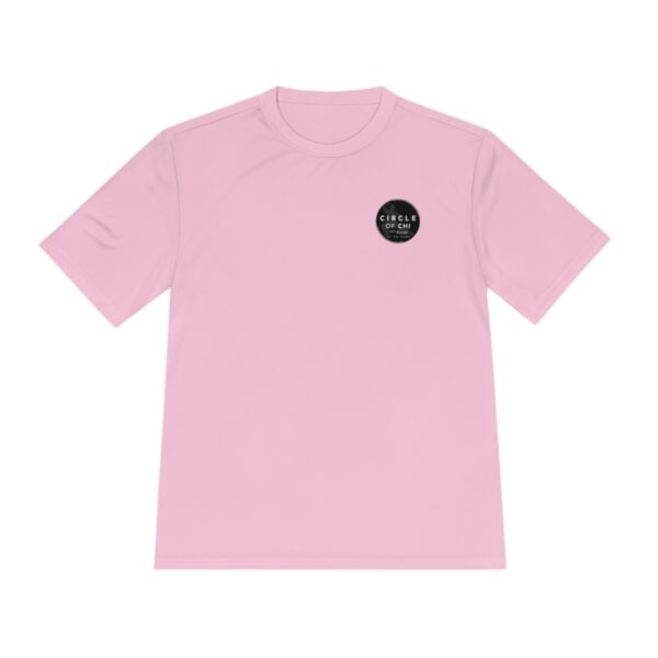 A Circle of Chi Athletic Tee with a small black circular logo on the left chest that reads "The Circle of Chi.